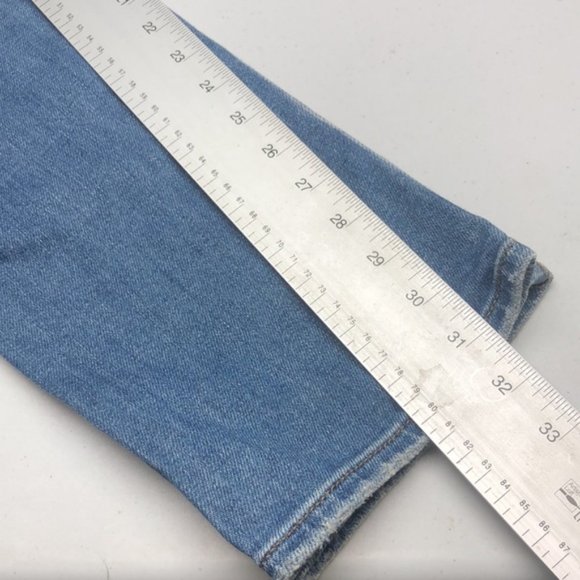 PREMIUM MENS UNIQLO DISTRESS STRAIGHT JEANS 33x32 😎 - Picture 7 of 9